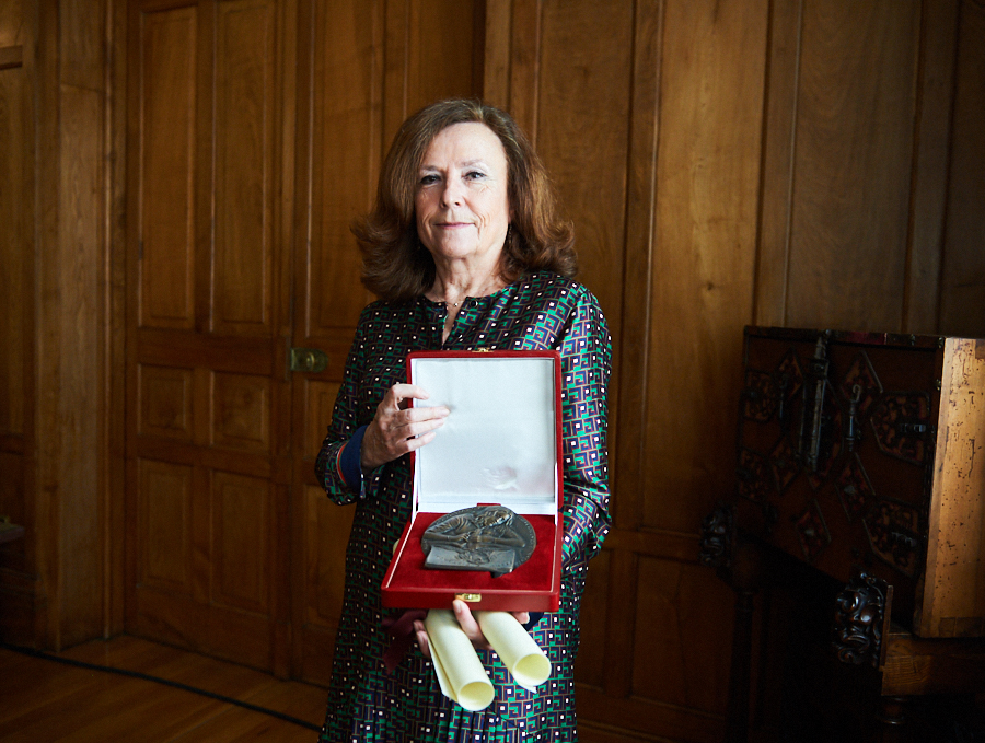 29/08/2019  SANTANDER uimp  Entrega del XXXII Premio Internacional Menéndez Pelayo y de la Medalla de Honor de la UIMP al mérito académico a Dª Aurora Egido, académica y secretaria de la Real Academia Española.  José Manuel Blecua; Maria Luz Moran Calvo-Sotelo, Rectora MagnIfica de la UIMP; Pablo Martin; Miguel Antoñanzas ;   FOTO: JUAN MANUEL SERRANO ARCE