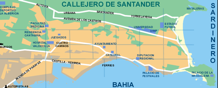 mapa Santander