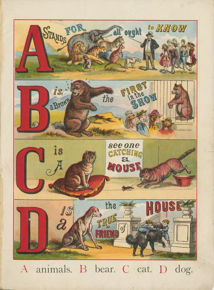 vintage stock graphics childrens book The ABC of Animals viintage 0035