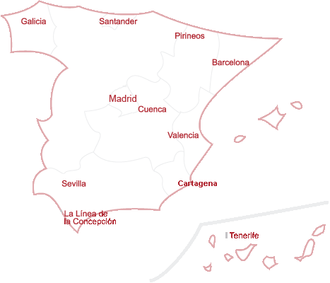 mapa sedes